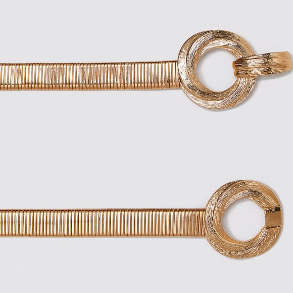 ZARA GOLD METAL STRETCH BELT - Picture 6 of 7
